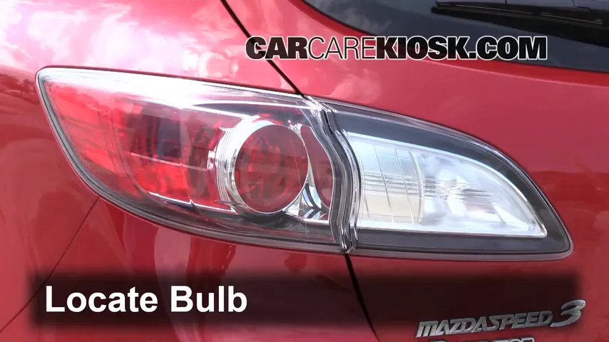 2011 Mazda 3 Mazdaspeed 2.3L 4 Cyl. Turbo Lights Tail Light (replace bulb)